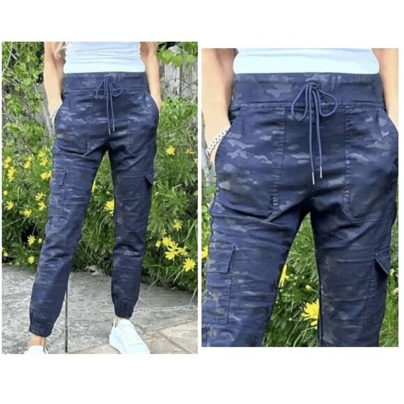 Bevy Flog Gaya Cargo Jogger Pant in Navy Camo Size 28 - Picture 1 of 11